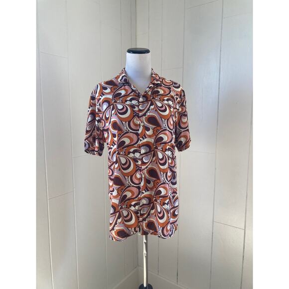 Denim & Flower Funky Print Buttondown Shirt, Size S - Picture 1 of 7